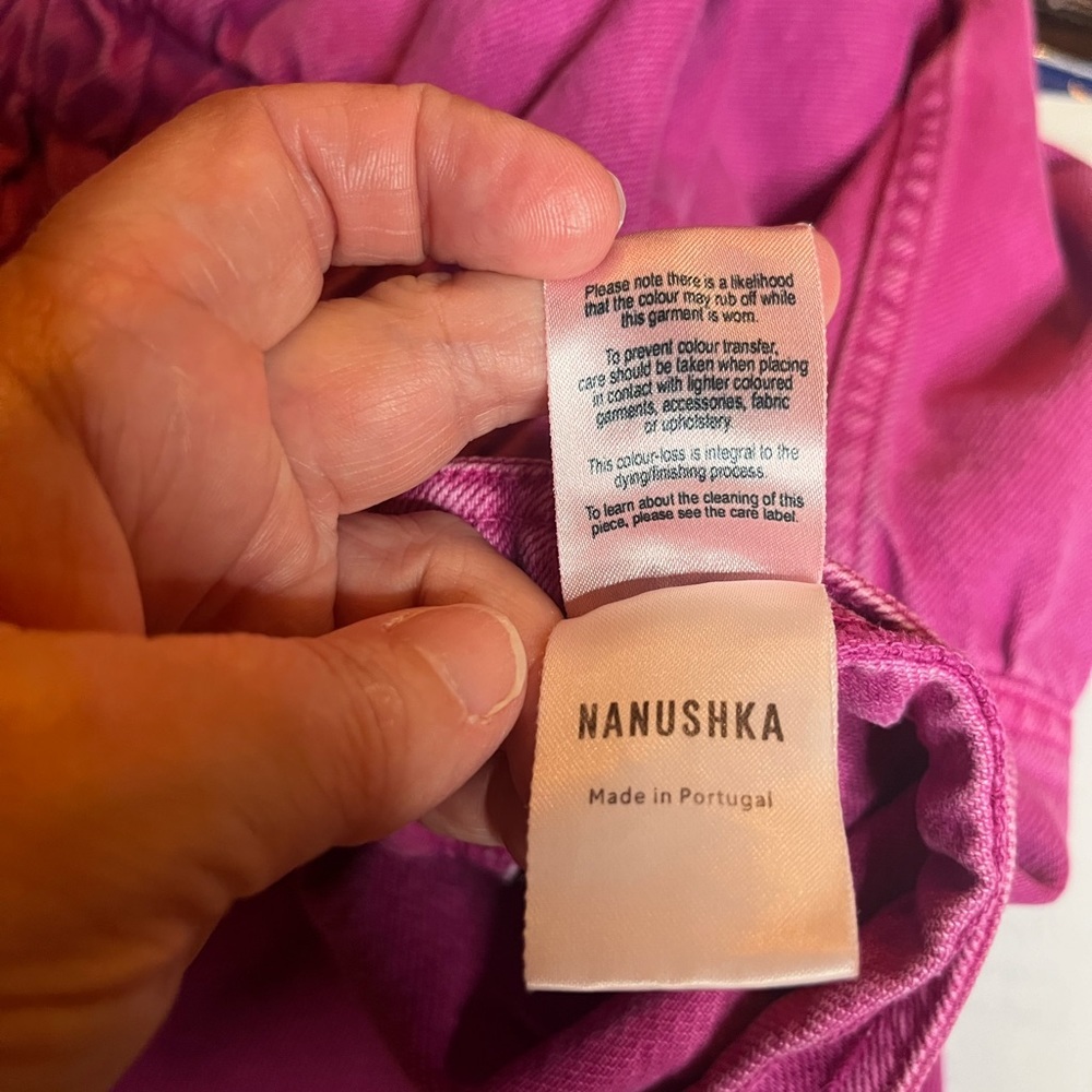 Nanushka • Strapless Dark Pink Denim Dress • Size XL • 🩷 - Picture 5 of 6